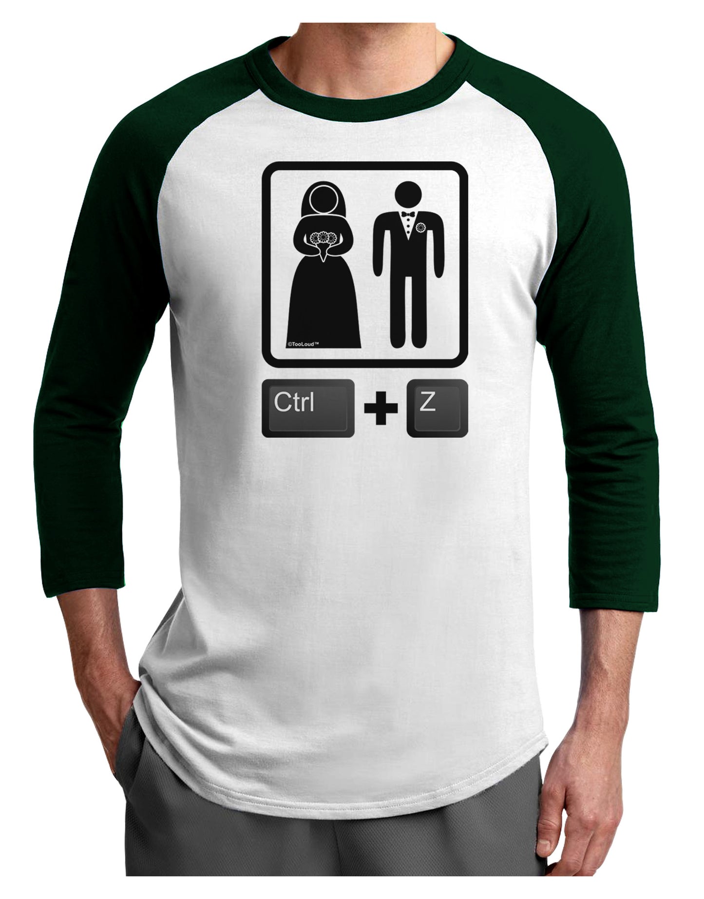 Ctrl Z - Marriage Adult Raglan Shirt-Raglan Shirt-TooLoud-White-Forest-X-Small-Davson Sales