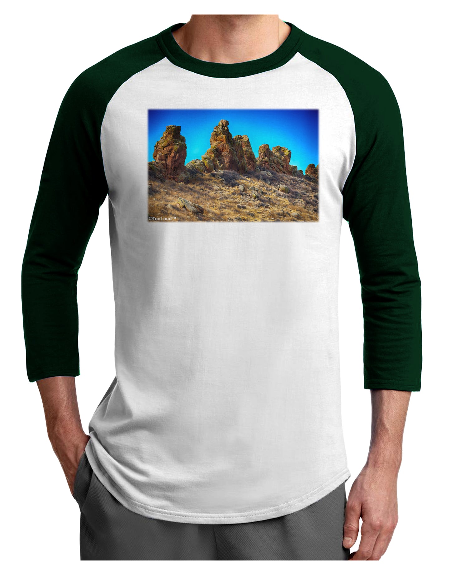 Crags in Colorado Adult Raglan Shirt by TooLoud-TooLoud-White-Forest-X-Small-Davson Sales