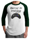 Gamer In Training Color Adult Raglan Shirt-TooLoud-White-Forest-X-Small-Davson Sales