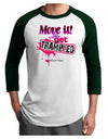 Move It Or Get Trampled Adult Raglan Shirt-Raglan Shirt-TooLoud-White-Forest-X-Small-Davson Sales