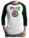 PLUR Rainbow Adult Raglan Shirt-Raglan Shirt-TooLoud-White-Forest-X-Small-Davson Sales