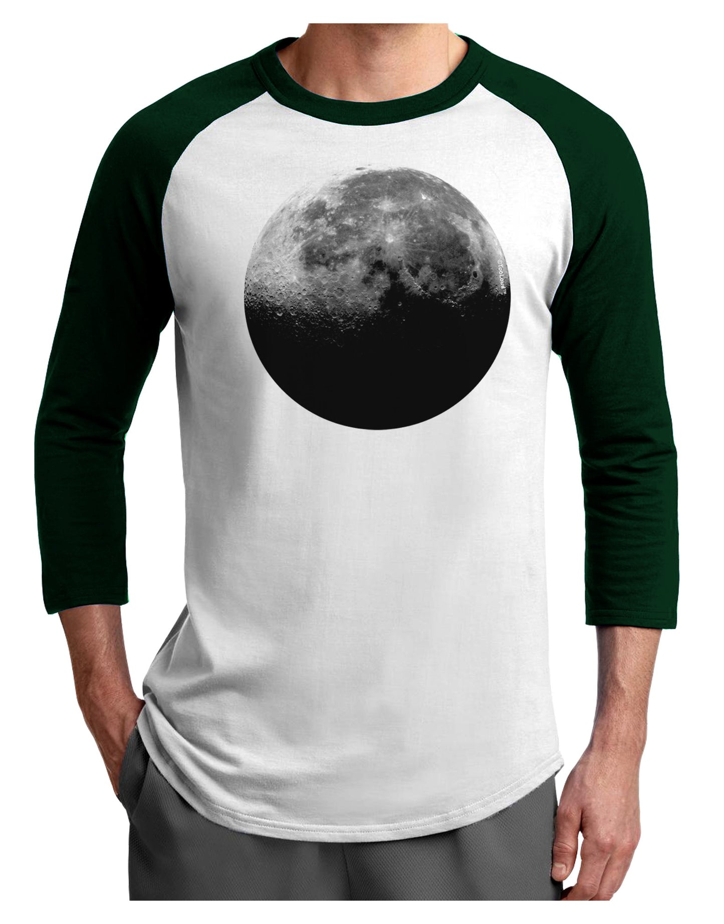 Moon of Earth Adult Raglan Shirt-Raglan Shirt-TooLoud-White-Forest-X-Small-Davson Sales
