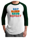 Eat Sleep Rave Repeat Hypnotic Adult Raglan Shirt by TooLoud-TooLoud-White-Forest-X-Small-Davson Sales