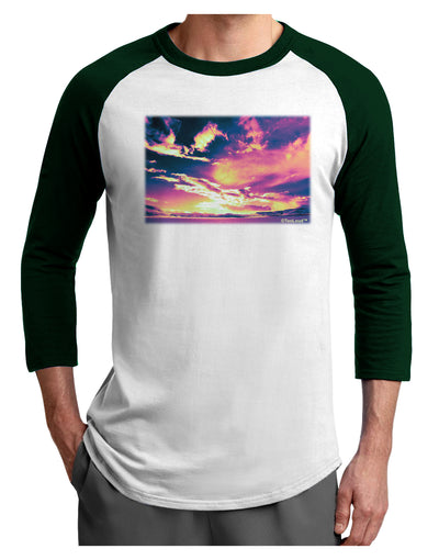 Blue Mesa Reservoir Surreal Adult Raglan Shirt-TooLoud-White-Forest-X-Small-Davson Sales