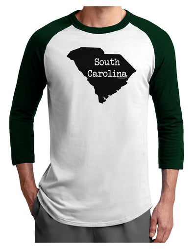 South Carolina - United States Shape Adult Raglan Shirt by TooLoud-TooLoud-White-Forest-X-Small-Davson Sales