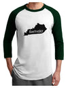 Kentucky - United States Shape Adult Raglan Shirt by TooLoud-TooLoud-White-Forest-X-Small-Davson Sales