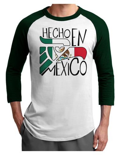 Hecho en Mexico Design - Mexican Flag Adult Raglan Shirt by TooLoud-TooLoud-White-Forest-X-Small-Davson Sales