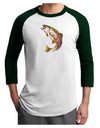 Rainbow Trout Adult Raglan Shirt-Raglan Shirt-TooLoud-White-Forest-X-Small-Davson Sales