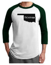 Oklahoma - United States Shape Adult Raglan Shirt by TooLoud-TooLoud-White-Forest-X-Small-Davson Sales