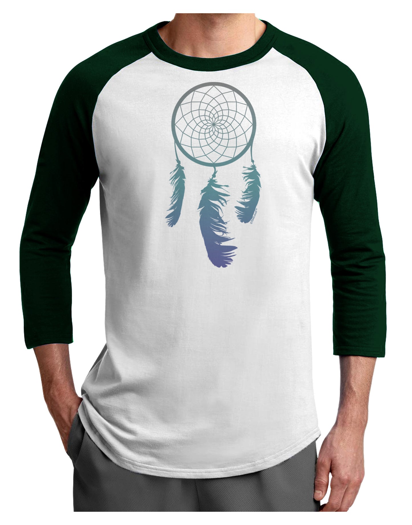 Mystic Dreamcatcher Adult Raglan Shirt-Raglan Shirt-TooLoud-White-Forest-X-Small-Davson Sales