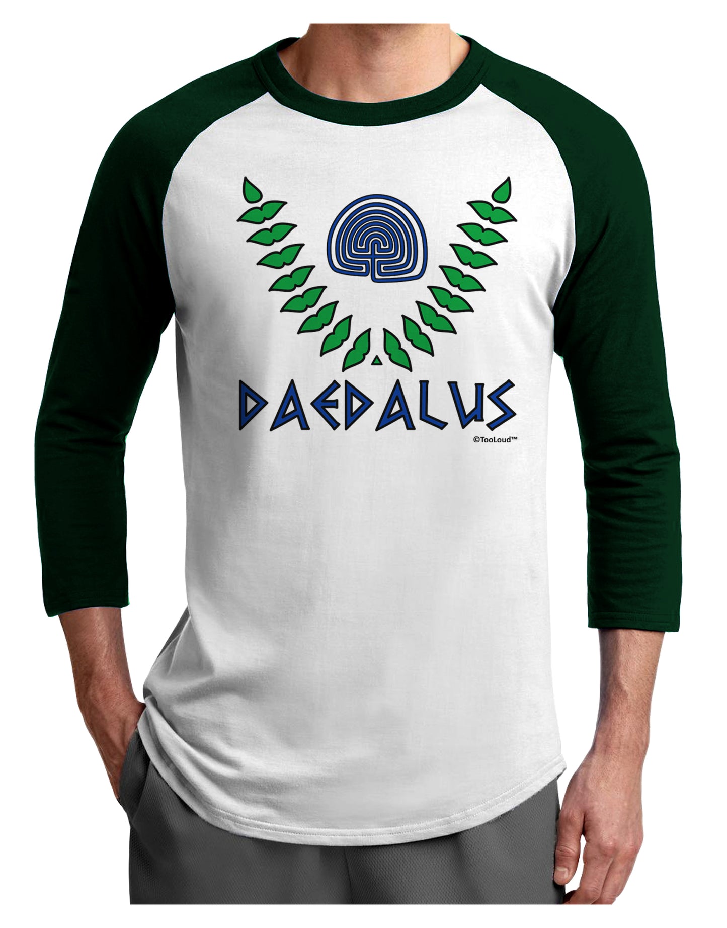 Labyrinth - Daedalus - Greek Mythology Color Adult Raglan Shirt by TooLoud-TooLoud-White-Forest-X-Small-Davson Sales