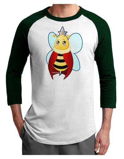 Queen Bee Mothers Day Adult Raglan Shirt-TooLoud-White-Forest-X-Small-Davson Sales