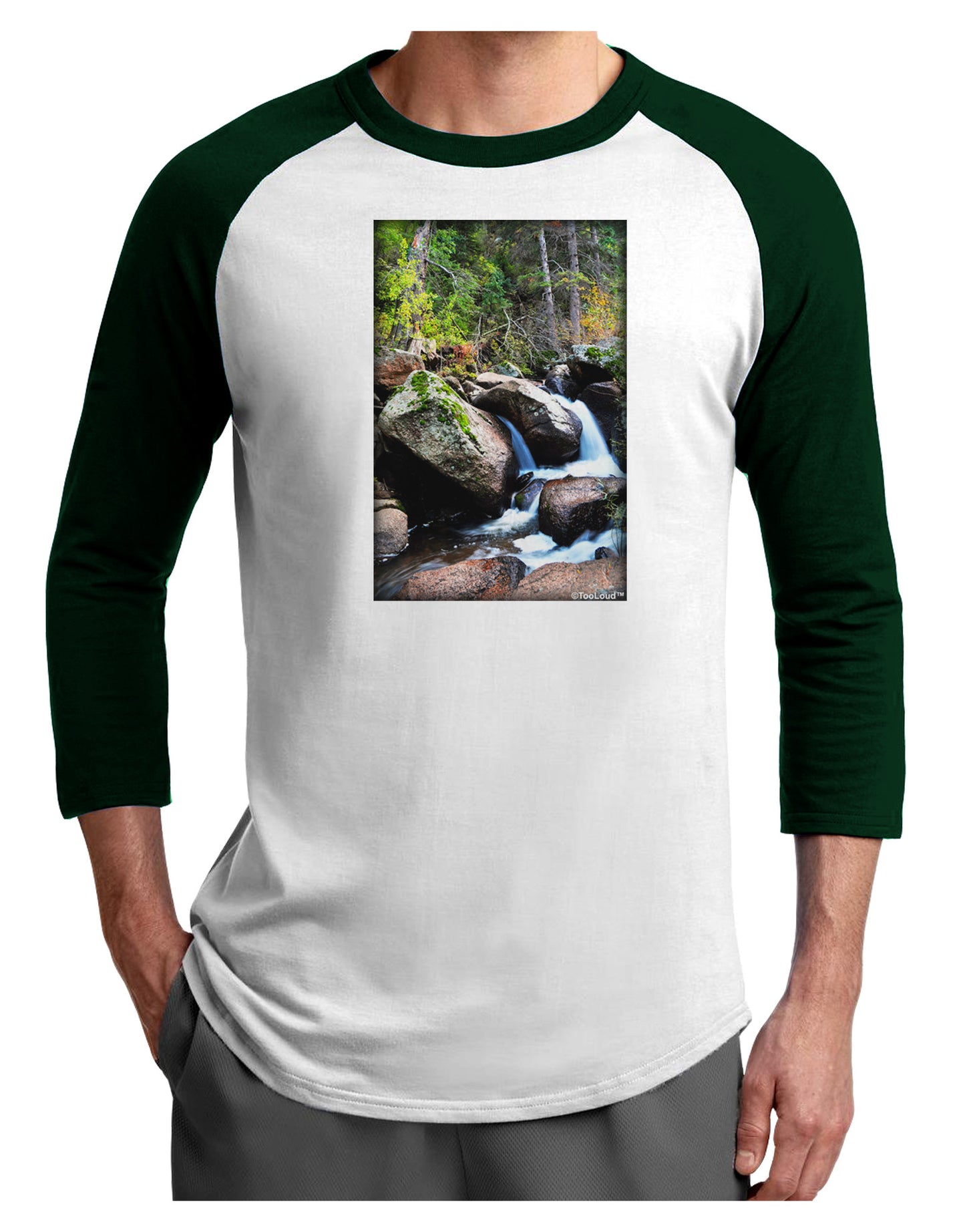 Rockies River Adult Raglan Shirt-Raglan Shirt-TooLoud-White-Forest-X-Small-Davson Sales