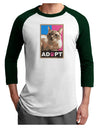 Adopt Cute Kitty Cat Adoption Adult Raglan Shirt-TooLoud-White-Forest-X-Small-Davson Sales