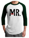 Matching Mr and Mrs Design - Mr Bow Tie Adult Raglan Shirt by TooLoud-TooLoud-White-Forest-X-Small-Davson Sales