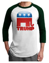 Trump Bubble Symbol Adult Raglan Shirt-TooLoud-White-Forest-X-Small-Davson Sales