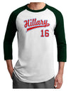 Hillary Jersey 16 Adult Raglan Shirt-TooLoud-White-Forest-X-Small-Davson Sales