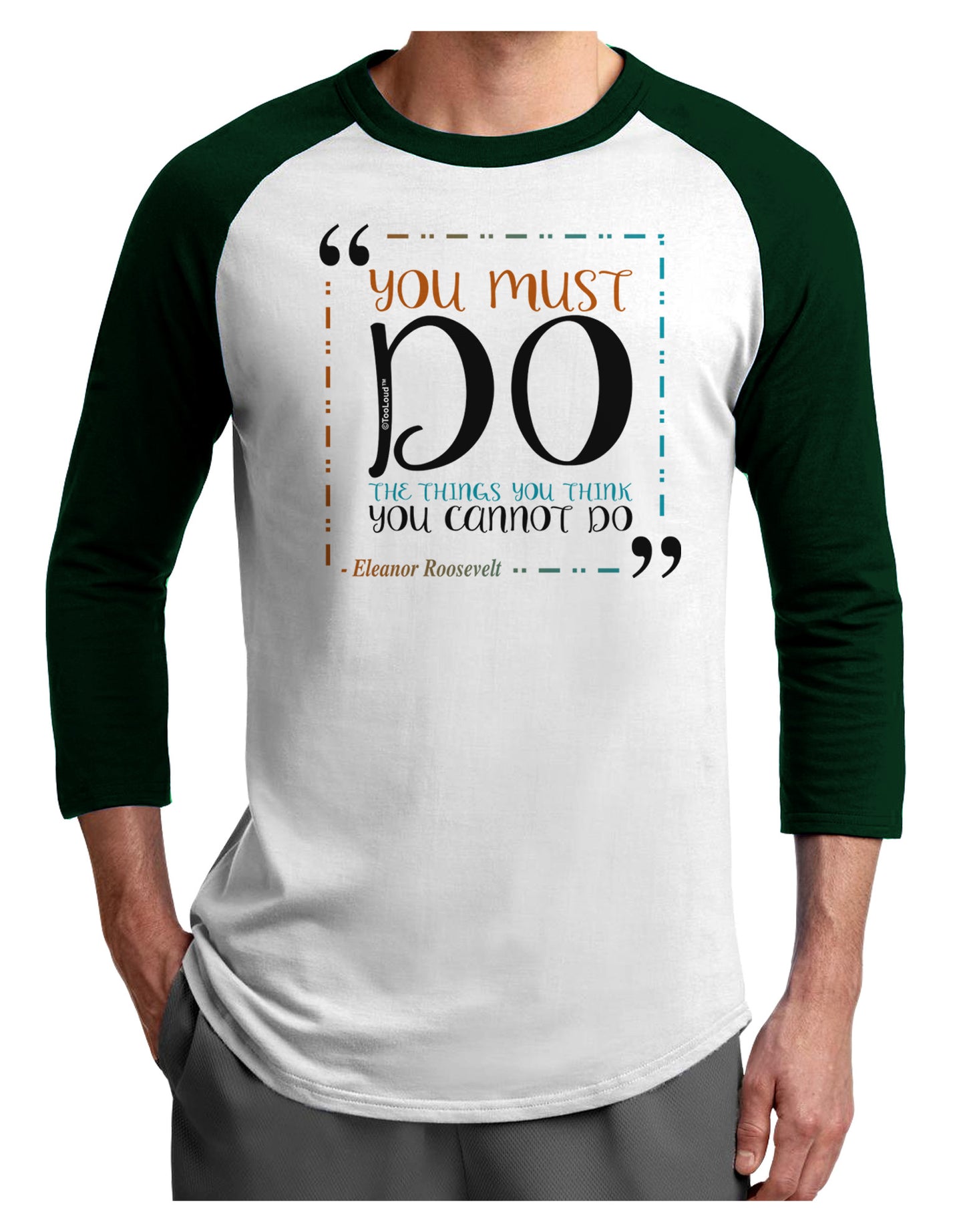 TooLoud You Must Eleanor R Adult Raglan Shirt-Raglan Shirt-TooLoud-White-Forest-X-Small-Davson Sales