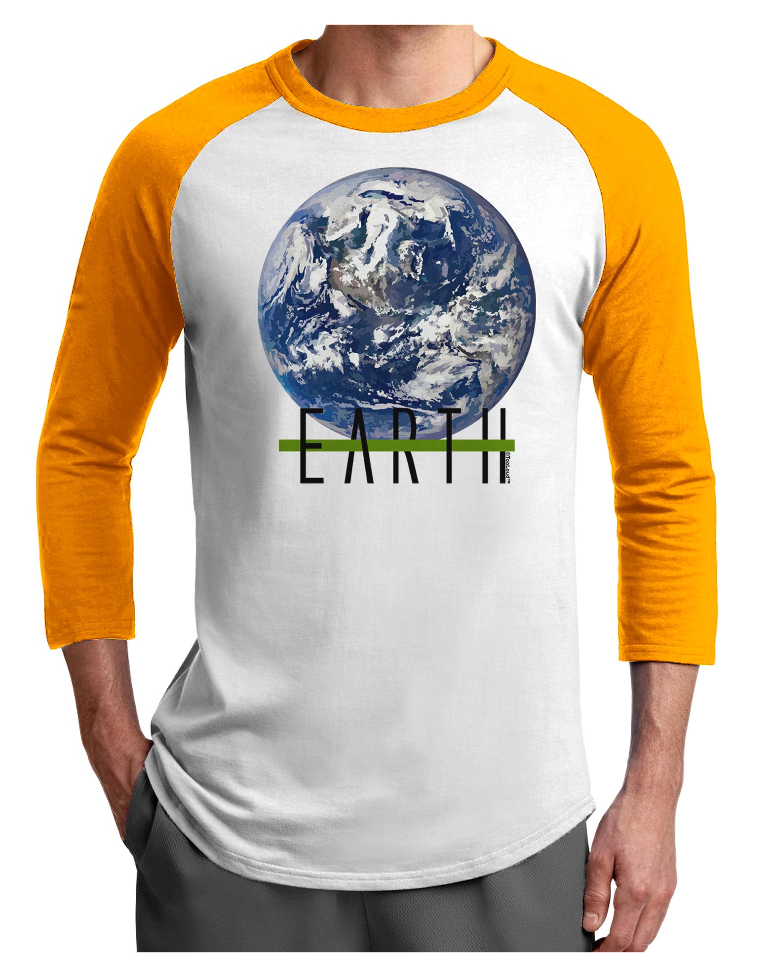 Planet Earth Text Adult Raglan Shirt