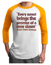 Emerson Sunset Quote Adult Raglan Shirt-Mens-Tshirts-TooLoud-White-Gold-X-Small-Davson Sales