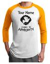 Personalized Cabin 10 Aphrodite Adult Raglan Shirt-TooLoud-White-Gold-X-Small-Davson Sales