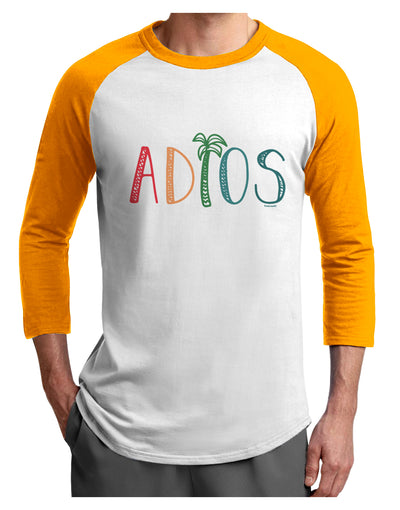 Adios Adult Raglan Shirt-Mens T-Shirt-TooLoud-White-Gold-X-Small-Davson Sales