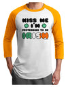 Kiss Me I'm Pretending to Be Irish Adult Raglan Shirt by TooLoud-Mens T-Shirt-TooLoud-White-Gold-X-Small-Davson Sales