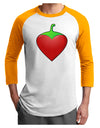 Chili Pepper Heart Adult Raglan Shirt