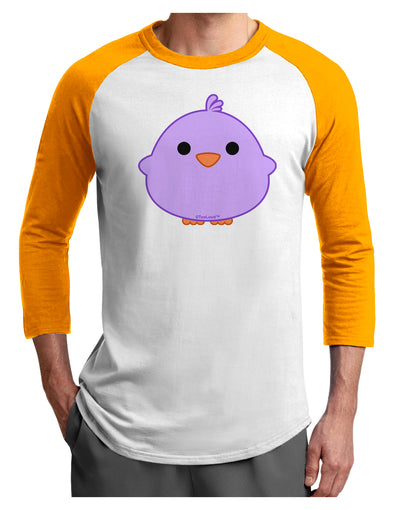 Cute Little Chick - Purple Adult Raglan Shirt by TooLoud-TooLoud-White-Gold-X-Small-Davson Sales