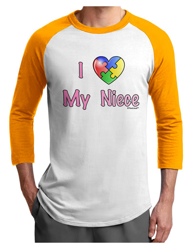 I Heart My Niece - Autism Awareness Adult Raglan Shirt by TooLoud-TooLoud-White-Gold-X-Small-Davson Sales