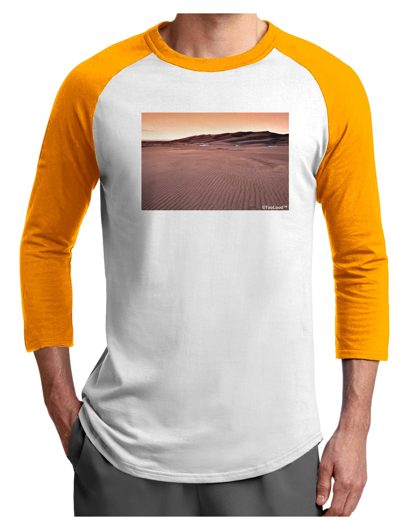 Victor Mines Adult Raglan Shirt-Raglan Shirt-TooLoud-White-Gold-X-Small-Davson Sales