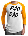 Rad Dad Design Adult Raglan Shirt-Raglan Shirt-TooLoud-White-Gold-X-Small-Davson Sales