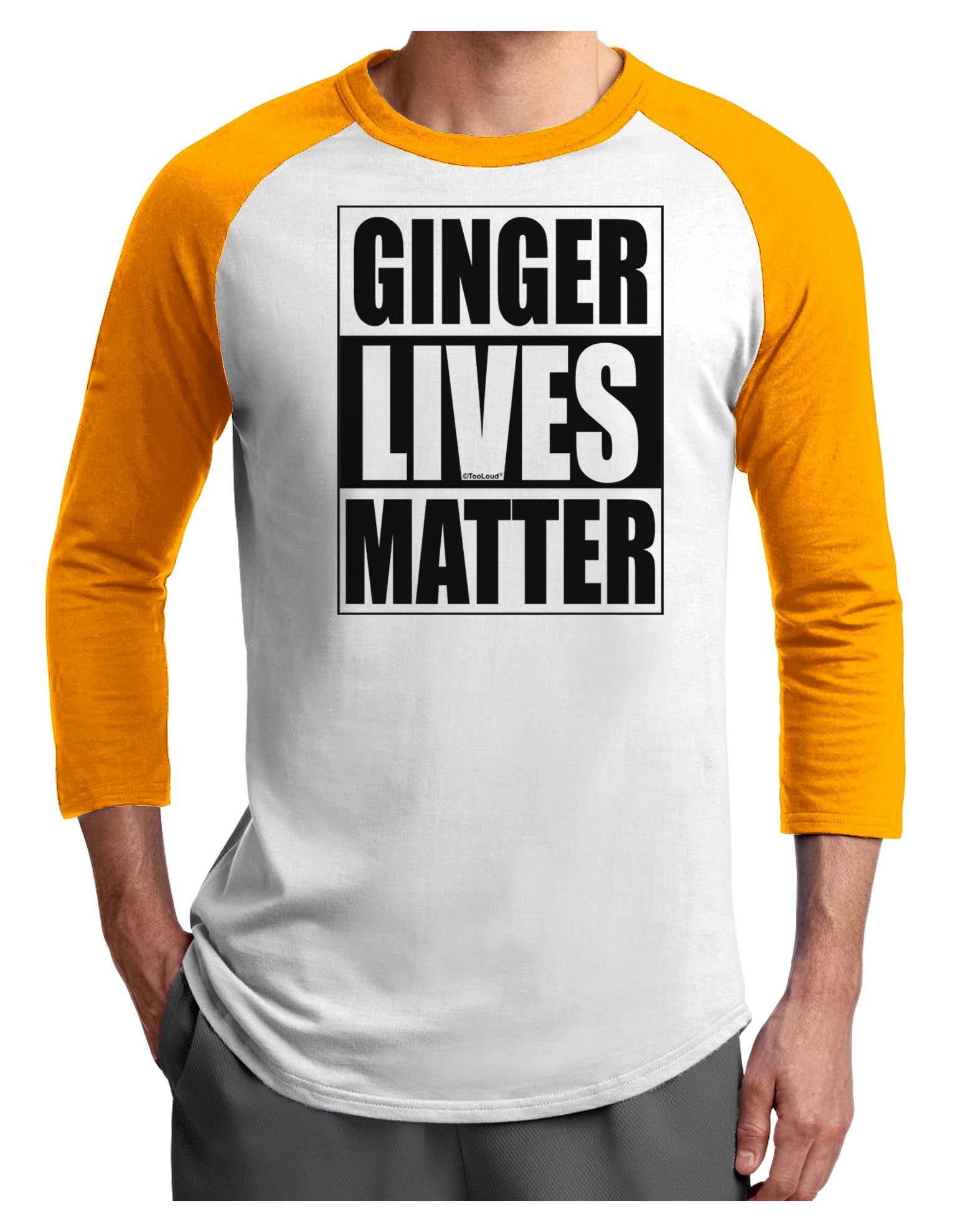 Ginger Lives Matter Adult Raglan Shirt by TooLoud-TooLoud-White-Gold-X-Small-Davson Sales