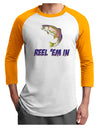 Rainbow Trout Reel Em In Adult Raglan Shirt-Raglan Shirt-TooLoud-White-Gold-X-Small-Davson Sales