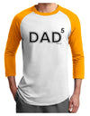 Dad to the Fifth Power - Dad of Five Adult Raglan Shirt-Raglan Shirt-TooLoud-White-Gold-X-Small-Davson Sales