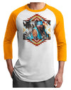 Native American Dancer 2 Adult Raglan Shirt-TooLoud-White-Gold-X-Small-Davson Sales