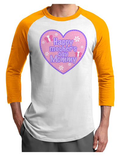 Happy Mother's Day Mommy - Pink Adult Raglan Shirt by TooLoud-TooLoud-White-Gold-X-Small-Davson Sales