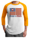 American Bacon Flag - Stars and Strips Adult Raglan Shirt-TooLoud-White-Gold-X-Small-Davson Sales