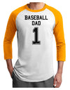 Baseball Dad Jersey Adult Raglan Shirt by TooLoud-TooLoud-White-Gold-X-Small-Davson Sales