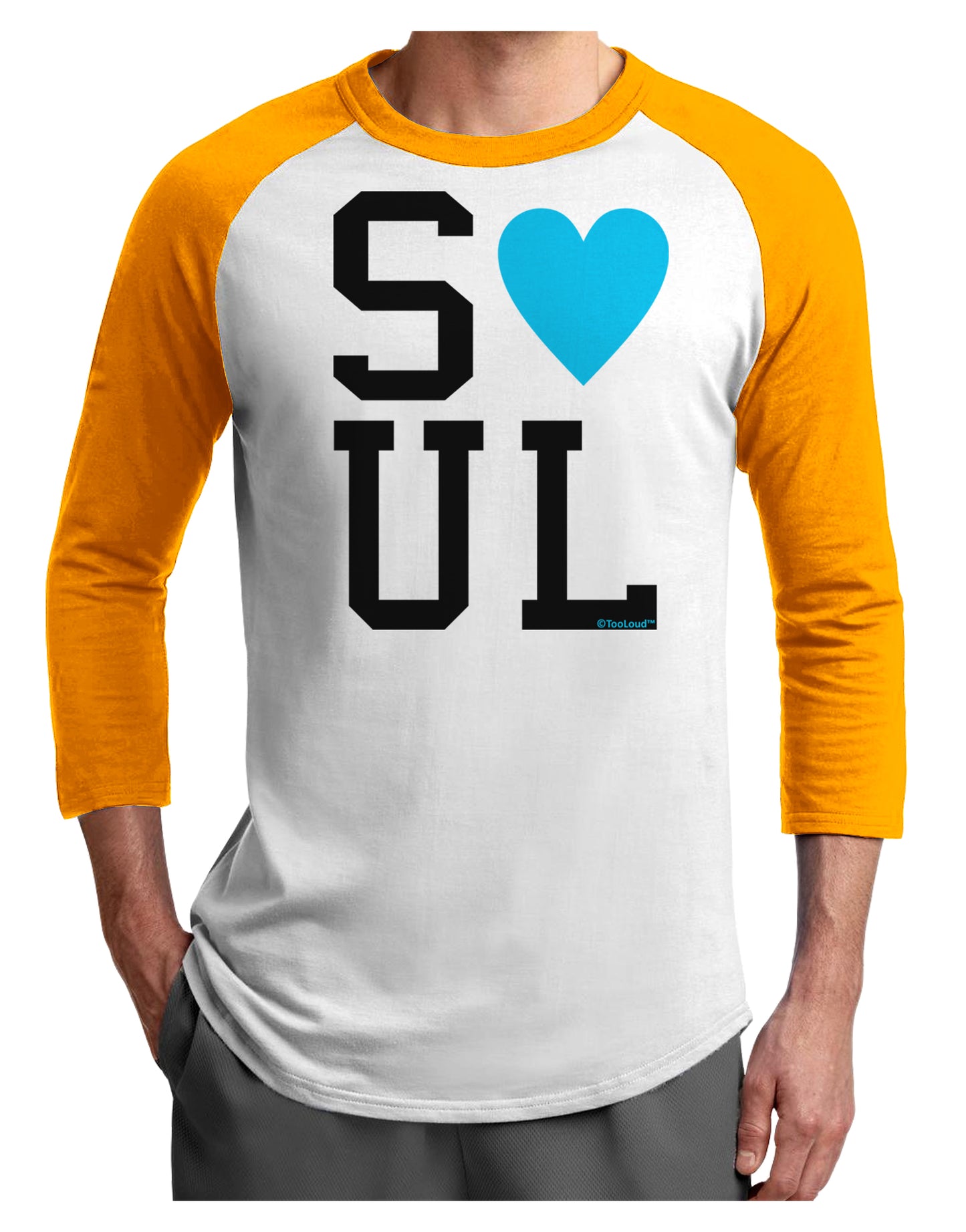 Matching Soulmate Design - Soul - Blue Adult Raglan Shirt by TooLoud-TooLoud-White-Gold-X-Small-Davson Sales