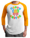 Happy Easter Easter Eggs Adult Raglan Shirt by TooLoud-TooLoud-White-Gold-X-Small-Davson Sales