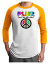 PLUR Rainbow Adult Raglan Shirt-Raglan Shirt-TooLoud-White-Gold-X-Small-Davson Sales