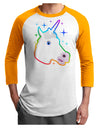 Magical Rainbow Sparkle Unicorn Adult Raglan Shirt-Raglan Shirt-TooLoud-White-Gold-X-Small-Davson Sales