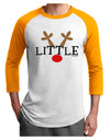 Matching Family Christmas Design - Reindeer - Little Adult Raglan Shirt by TooLoud-TooLoud-White-Gold-X-Small-Davson Sales