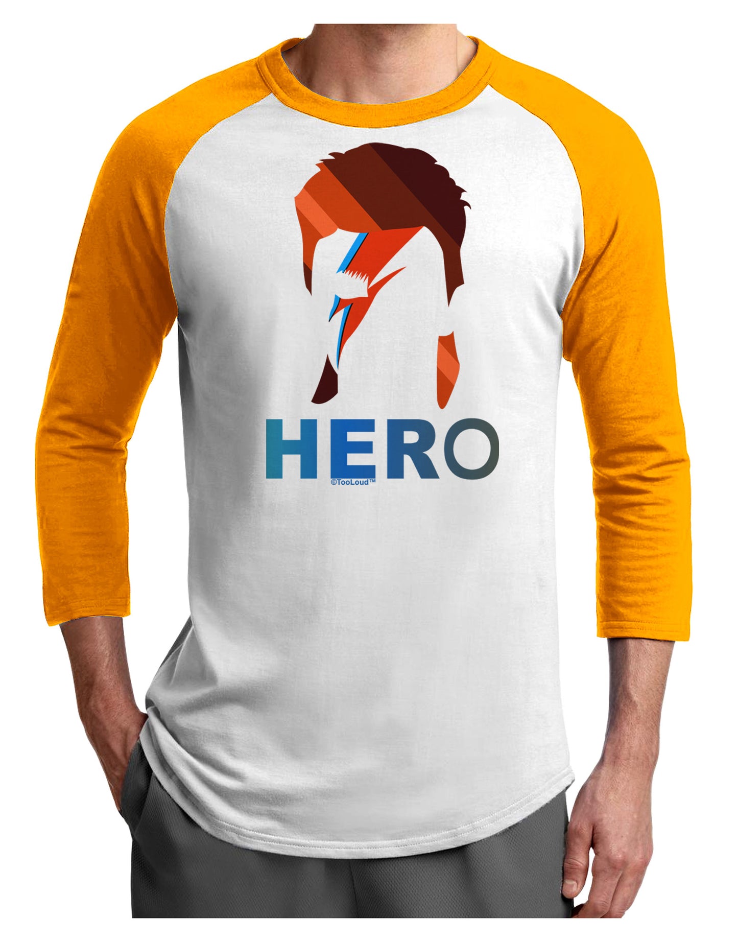 Hero of the Weirdos Adult Raglan Shirt by-Raglan Shirt-TooLoud-White-Gold-X-Small-Davson Sales