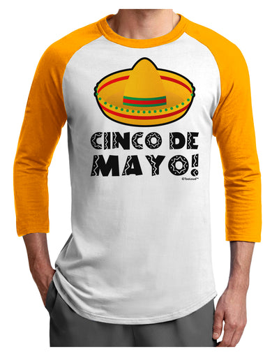 Sombrero Design - Cinco de Mayo Adult Raglan Shirt by TooLoud-TooLoud-White-Gold-X-Small-Davson Sales