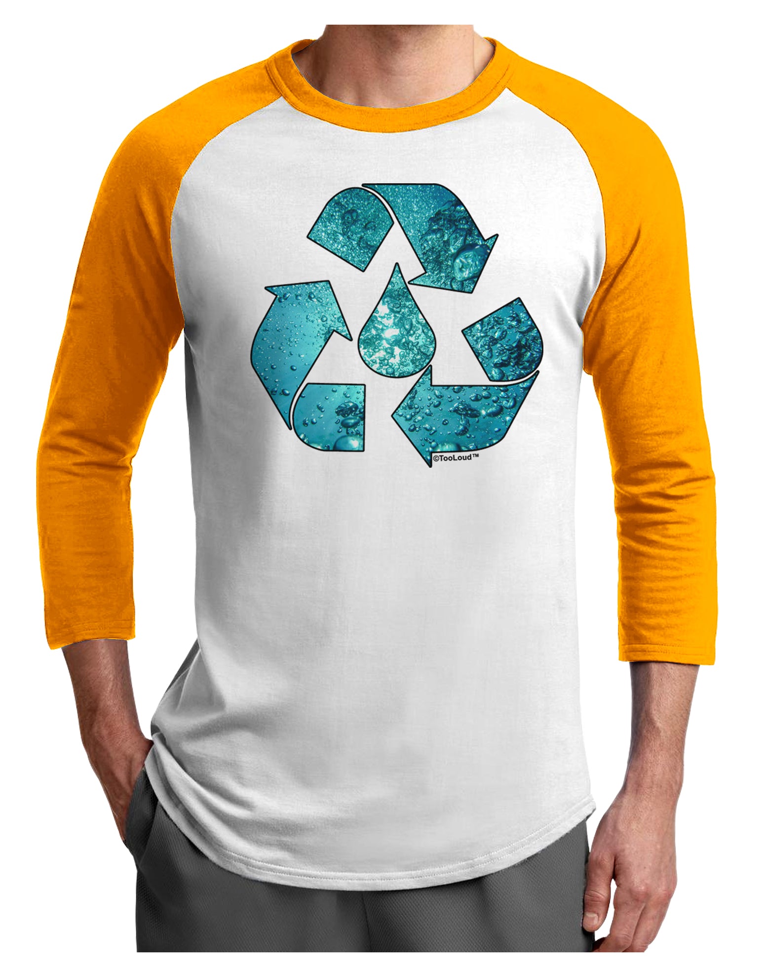 Water Conservation Adult Raglan Shirt by TooLoud-TooLoud-White-Gold-X-Small-Davson Sales