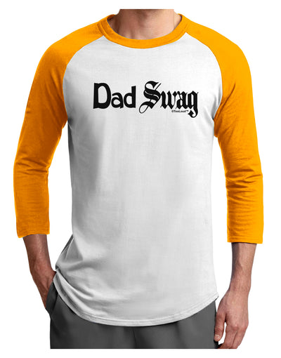 Dad Swag Text Adult Raglan Shirt by TooLoud-TooLoud-White-Gold-X-Small-Davson Sales