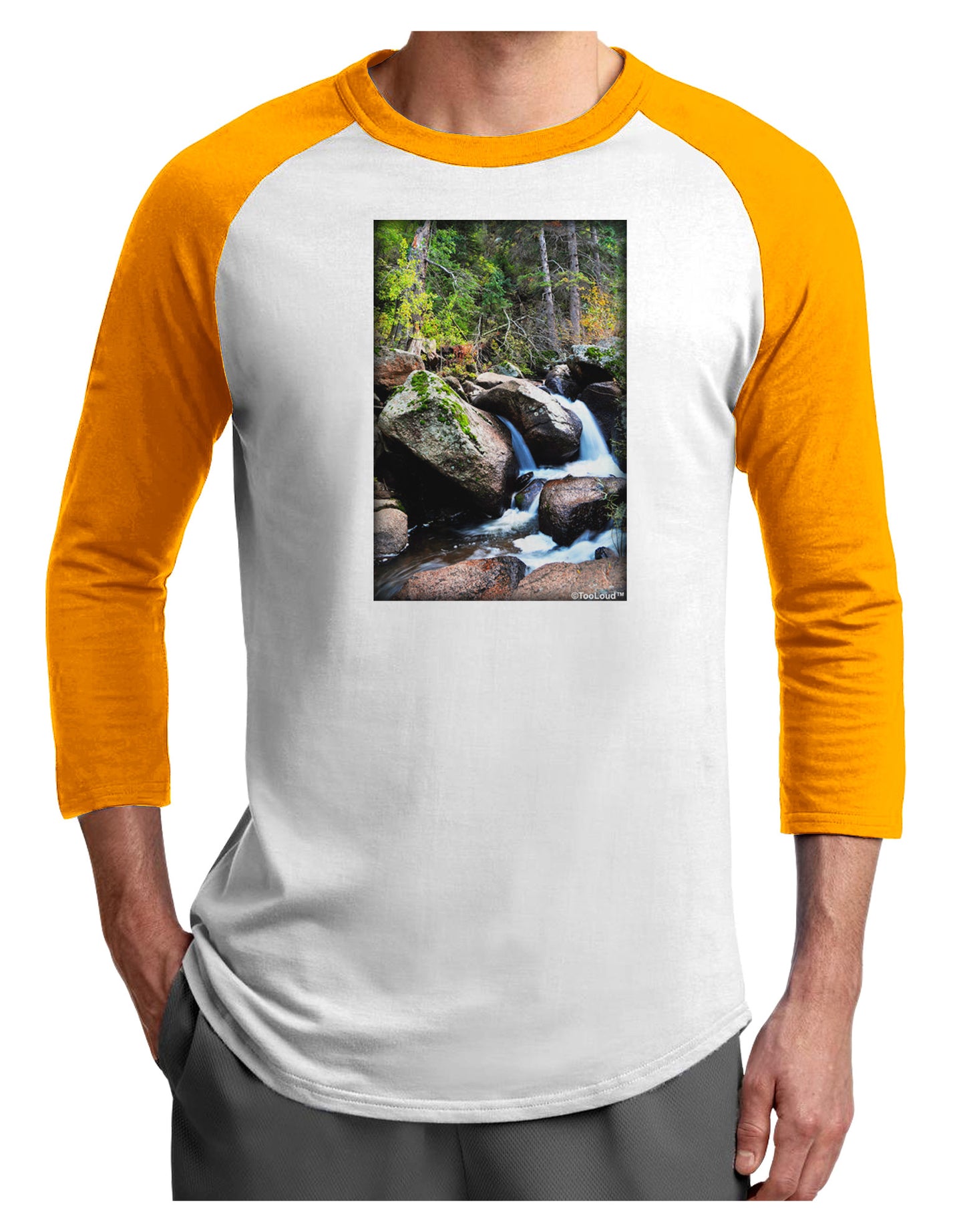 Rockies River Adult Raglan Shirt-Raglan Shirt-TooLoud-White-Gold-X-Small-Davson Sales