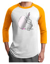 Easter Bunny and Egg Metallic - Silver Adult Raglan Shirt by TooLoud-TooLoud-White-Gold-X-Small-Davson Sales